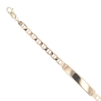 9ct Yellow Gold Anchor ID Bracelet 7.5"