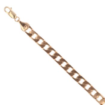 9ct Yellow Gold Curb Bracelet 8"