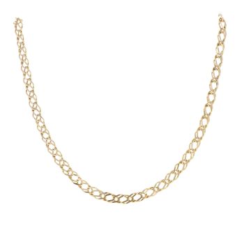 9ct Yellow Gold Double Curb Chain 20"