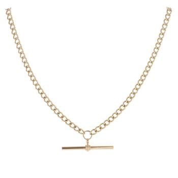 9ct Yellow Gold Albert T-Bar Chain 18"