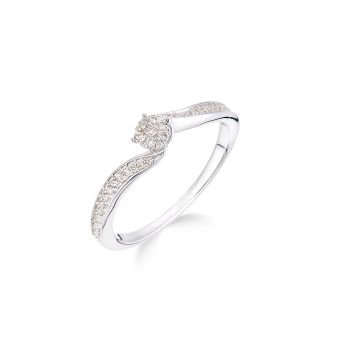 9ct White Gold 0.15ct Diamond Ring