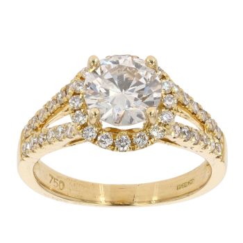 18ct Yellow Gold 2.00ct Diamond Solitaire Ring