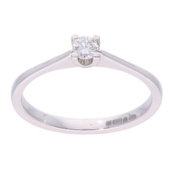 18ct White Gold 0.13ct Diamond Solitaire Ring