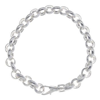 Silver Belcher Bracelet 8" By Icesia