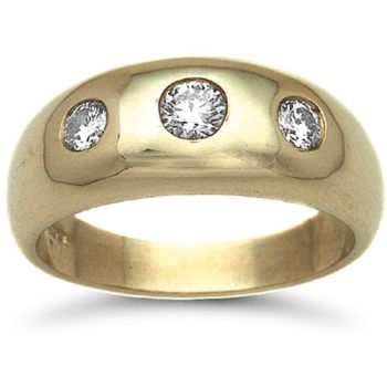 9ct Yellow Gold 0.50ct Diamond Signet Ring