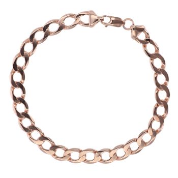 9ct Rose Gold Curb Chain 9.5"