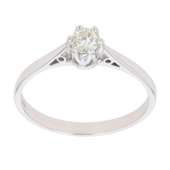 18ct White Gold 0.25ct Brilliant Cut Diamond Solitaire Ring