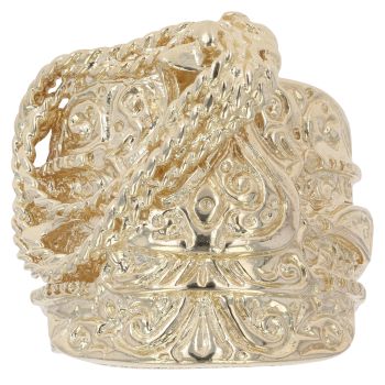 9ct Yellow Gold Patterned Saddle Ring