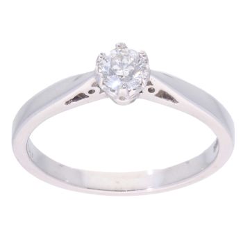 18ct White Gold 0.33ct Diamond Solitaire Ring