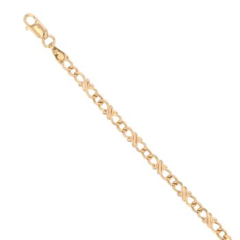 9ct Yellow Gold Fancy Bracelet 7"