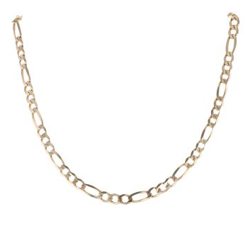 9ct Yellow Gold Figaro Chain 38"