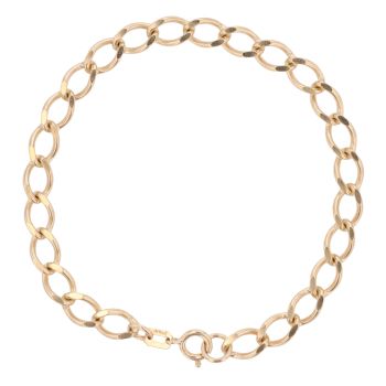 9ct Yellow Gold Curb Bracelet 7"