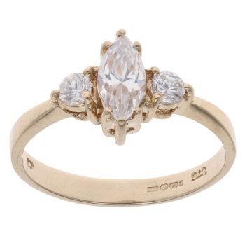 9ct Yellow Gold Cubic Zirconia Dress Ring