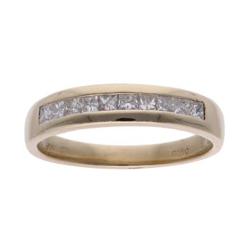 9ct Yellow Gold 0.33ct Diamond Half Eternity Ring