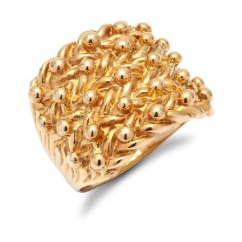 9ct Yellow Gold 5 Row Keeper Ring