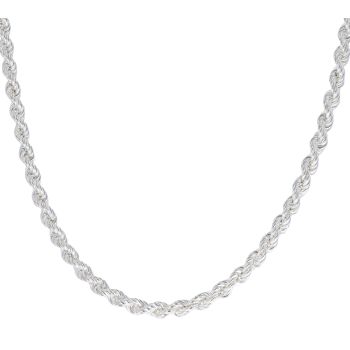 Silver Rope Chain 24" By Icesia