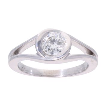9ct White Gold 0.75ct Diamond Solitaire Ring
