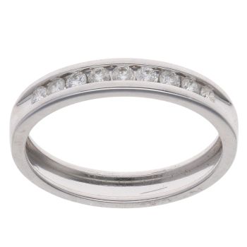 9ct White Gold 0.25ct Brilliant Cut Diamond Half Eternity Ring