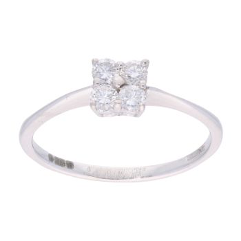 9ct White Gold 0.25ct Diamond Cluster Ring