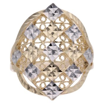 14ct Yellow And White Gold Ring