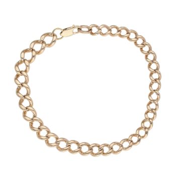 9ct Yellow Gold Curb Bracelet 8"