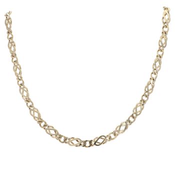 9ct Yellow Gold Fancy Chain 18"