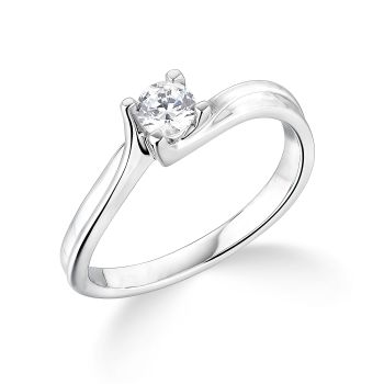 9ct White Gold 0.25ct Diamond Solitaire Ring