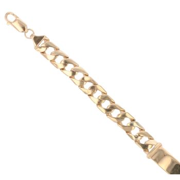 9ct Yellow Gold ID Curb Bracelet 8.5"