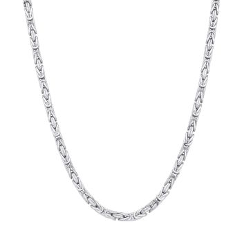 Sterling Silver Solid 2.5mm Byzantine Chain