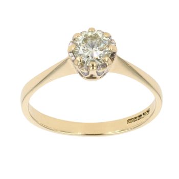18ct Yellow Gold 0.50ct Brilliant Cut Diamond Solitaire Ring