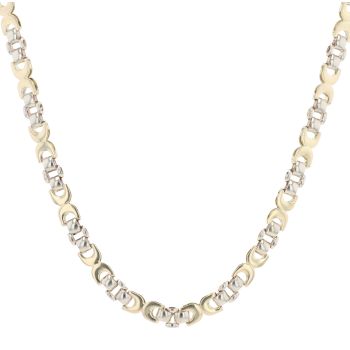 14ct Yellow And White Gold Fancy Chain 16"