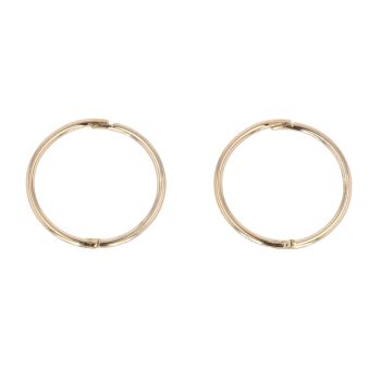 9ct Yellow Gold 13mm Tube Hoop Earrings