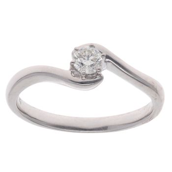 Platinum 0.33ct Brilliant Cut Diamond Solitaire Ring