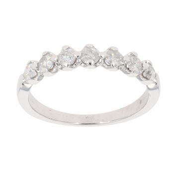 9ct White Gold 0.50ct Diamond Half Eternity Ring