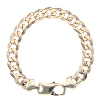 9ct Yellow Gold Curb Bracelet 8"