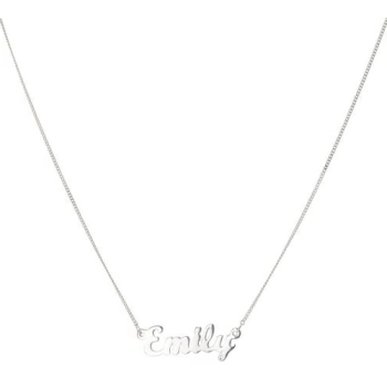 Silver Script Personalised Nameplate Necklace