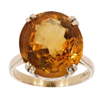 9ct Yellow Gold Citrine Single Stone Ring