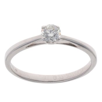 18ct White Gold 0.33ct Brilliant Cut Diamond Solitaire Ring
