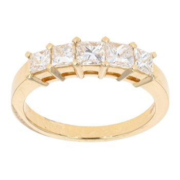 18ct Yellow Gold Five Stone Diamond Ring by Anya Belle