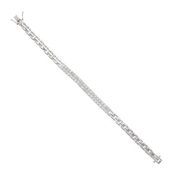 18ct White Gold 1.83ct Brilliant Cut Diamond Bracelet 6"