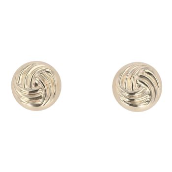 9ct Yellow Gold Triple Knot Stud Earrings