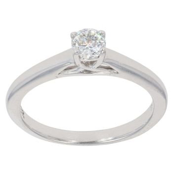 9ct White Gold 0.29ct Brilliant Cut Diamond Solitaire Ring