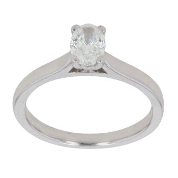 Platinum 0.53ct Diamond Solitaire Ring