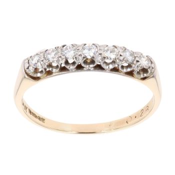 9ct Yellow Gold 0.28ct Brilliant Cut Diamond Half Eternity Ring