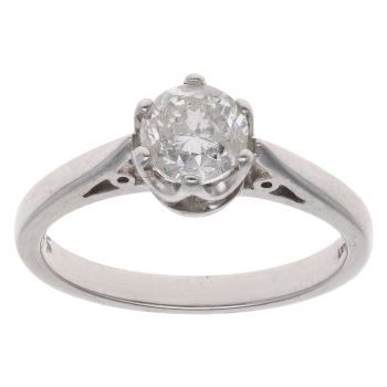 18ct White Gold 0.75ct Brilliant Cut Diamond Solitaire Ring
