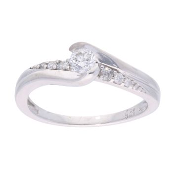 9ct White Gold 0.25ct Diamond Solitaire Ring