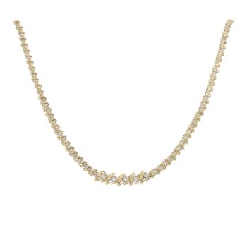 14ct Yellow Gold 1.85ct Diamond Chain 16"