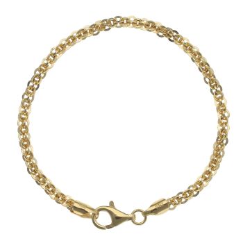 Gold Plated Silver Vortex Bracelet 7"