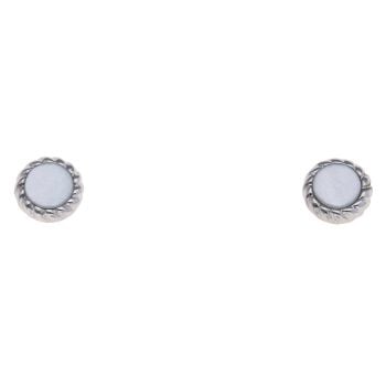 925 Sterling Silver Mother of Pearl Stud Earrings