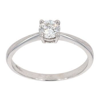 9ct White Gold 0.50ct Diamond Solitaire Ring